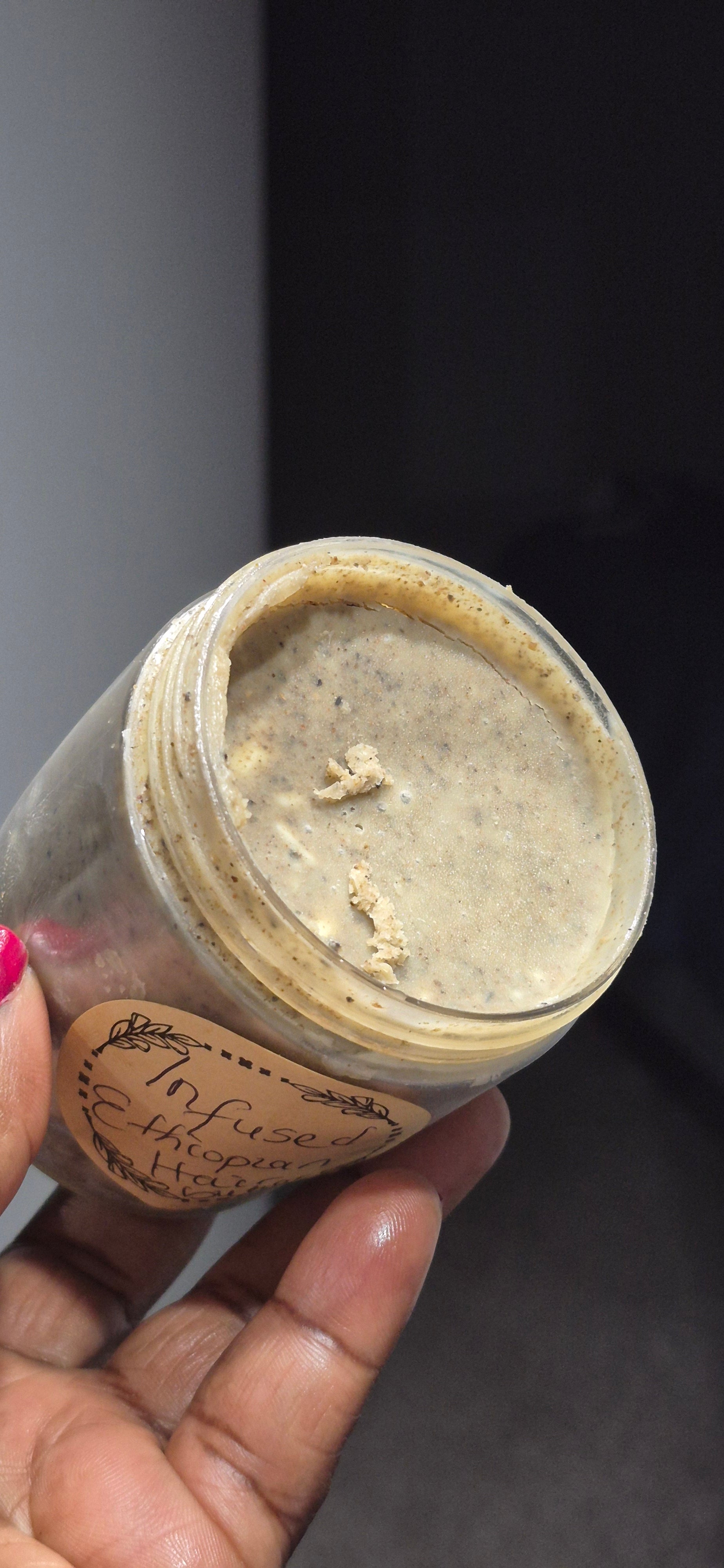 Infused ethiopian hair butter for hair treatment and hair mask. 8oz